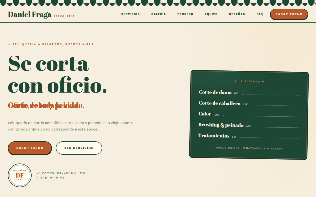 Daniel Fraga · Hair Salon