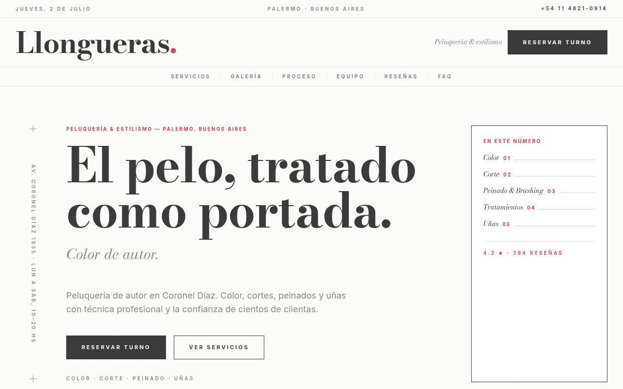 Llongueras · Hair Salon